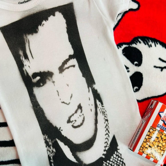 Sid Vicious punk rock Sex Pistols goth rave Harajuku soft baby onesie 6-9M - Picture 1 of 12